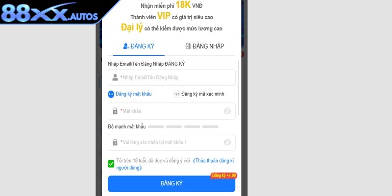 Thành viên mở acc cần đảm bảo thông tin đúng và bảo mật nick