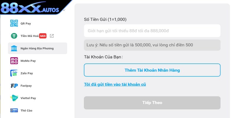 Những lưu ý quan trọng khi thực hiện nạp tiền 88XX 